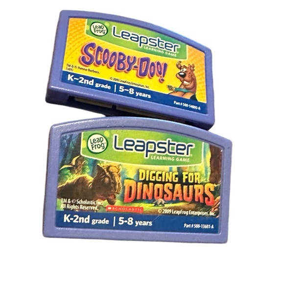Leap Frog Leapster K-2nd Grade 5-8 yrs Digging For Dinosaurs & Scooby-Doo - Picture 1 of 4